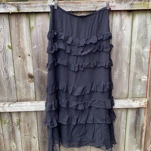 Black silk skirt sz. 10